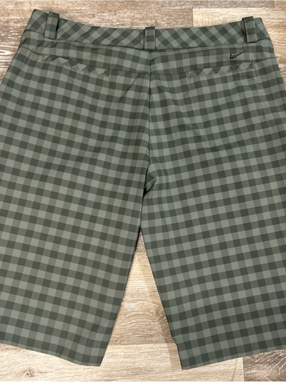 Nike Golf Tour Performance Men’s Green Checkered Golf Dri Fit Shorts Size Large - Picture 7 of 14